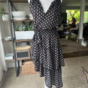 Misa asymmetrical black dress